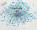 SILVERY MOON -Glitter Mix Super cute Super Fun Loose Glitter for Nail art Hair Face Body Tumblers Craft supply Resin supply Freshie Glitter
