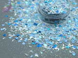 SILVERY MOON -Glitter Mix Super cute Super Fun Loose Glitter for Nail art Hair Face Body Tumblers Craft supply Resin supply Freshie Glitter