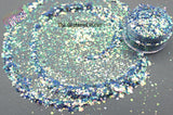 BEACH TIME- Blue Glitter mix Loose glitter for nail art, face, body, hair, tumblers, craft supply, resin supply, freshie glitter