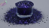 NEBULA - Blue - Black color shift CHUNKY glitter MIX Loose glitter for nail art, hair, tumblers, craft supply, resin supply, freshie glitter