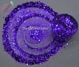 NEBULA - Blue - Black color shift CHUNKY glitter MIX Loose glitter for nail art, hair, tumblers, craft supply, resin supply, freshie glitter