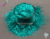 TROPICAL TEAL COVE .2x1.5mm slice shape glitter Fun Loose Glitter for Nail art Hair Face Body Tumbler Craft & Resin supply Freshie Glitter