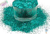 TROPICAL TEAL COVE .2x1.5mm slice shape glitter Fun Loose Glitter for Nail art Hair Face Body Tumbler Craft & Resin supply Freshie Glitter