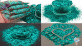 TROPICAL TEAL COVE .2x1.5mm slice shape glitter Fun Loose Glitter for Nail art Hair Face Body Tumbler Craft & Resin supply Freshie Glitter