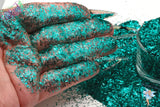TROPICAL TEAL COVE .2x1.5mm slice shape glitter Fun Loose Glitter for Nail art Hair Face Body Tumbler Craft & Resin supply Freshie Glitter