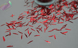 BLOOD RED KNIFE shape 9mm holographic Glitter HALLOWEEN GLITTER shape
