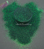 GREEN QUARTZ COLORED Pixie Dust (extra fine glitter).