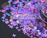 Butterfly Utopia Collection: Punkie Holographic 3mm butterfly glitter.