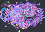 Butterfly Utopia Collection: Punkie Holographic 3mm butterfly glitter.