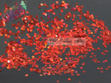 Inferno (Red) Holographic 3mm heart glitter - Pixie Shapes Collection