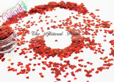 Inferno (Red) Holographic 3mm heart glitter - Pixie Shapes Collection