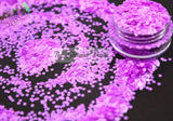 SPUNKS - Neon Purple! 1.5 mm hexagon glitter