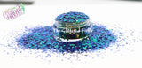 WHIMSICAL 1mm hexagon Glitter - Aurora Australis (shifting) collection