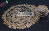Sandy Beach chunky mix Glitter! Beige tan colored glitter chunky mix
