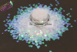 Pixie Tears 3mm Iridescent heart glitter - Pixie Shapes Collection