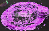 SPUNKS- Neon Purple! CHUNKY mix Glitter