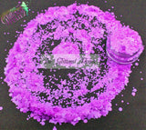 SPUNKS- Neon Purple! CHUNKY mix Glitter