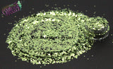 SPANISH MOSS 1mm hexagon glitter - Heavy Metallics collection