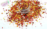 HAPPY FALL Y'ALL Autumn glitter mix leaf shapes