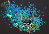 WHIMSICAL (color shift) 3mm butterfly  shape Glitter!