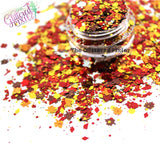 HAPPY FALL Y'ALL Autumn glitter mix leaf shapes