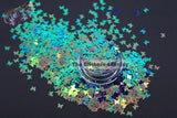 WHIMSICAL (color shift) 3mm butterfly  shape Glitter!