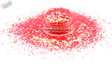 PINK PEACH PASSION - 1mm hex glitter- Summer fantasy Collection