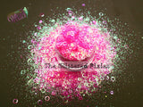 DRAGON FRUIT SMOOTHIE -Ring (hollow dot) glitter mix!