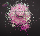 PRETTY LIL PETUNIA 4mm hollow flower glitter - Back To Nature Collection