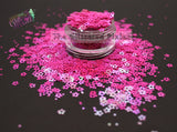 PRETTY LIL PETUNIA 4mm hollow flower glitter - Back To Nature Collection