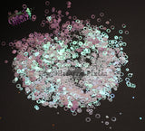 FROSTED BERRY PARFAIT -Ring (hollow dot) glitter mix - Aurora Australis collection