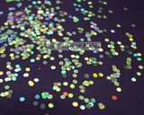 LIL GREEN APPLE 3mm apple shape glitter - Back To Nature Collection