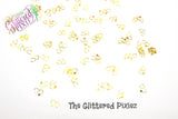 GOLD STETHOSCOPE shape holographic Glitter- Pixie Shapes-