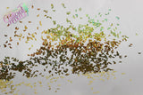 GOLD holographic  effects MOON shape Glitter- Pixie Shapes