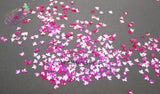 PINK SPECKLED LEAF iridescent 6mm leaf shape glitter - Back To Nature -
