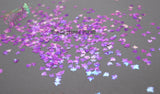 PURPLE SPECKLED LEAF iridescent 6mm leaf shape glitter - Back To Nature