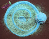 BLUE TOPAZ  iridescent glitter- Pixie Dust( extra fine glitter)