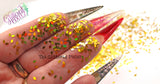 GOLD holographic DIAMOND / RHOMBUS  shape Glitter- Pixie Shapes