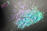 BLU RAZ COTTON CANDY 3mm BUTTERFLY glitter- Back to Nature collection