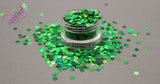 EMERALD CITY 4mm holo maple leaf shape glitter - Back To Nature