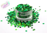 EMERALD CITY 4mm holo maple leaf shape glitter - Back To Nature