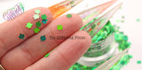 EMERALD CITY 4mm holo maple leaf shape glitter - Back To Nature
