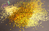 GOLD holographic DIAMOND / RHOMBUS  shape Glitter- Pixie Shapes