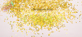 GOLD holographic DIAMOND / RHOMBUS  shape Glitter- Pixie Shapes