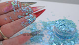 BLU RAZ COTTON CANDY 3mm BUTTERFLY glitter- Back to Nature collection