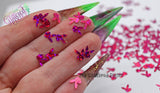 Divine RASPBERRY SEXY BUNNY holo Fx (playboy like) shape Glitter- Pixie Shapes