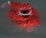 SCARLET SKY 1mm hexagon glitter- Heavy Metallics-