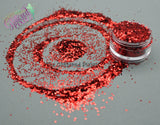 SCARLET SKY 1mm hexagon glitter- Heavy Metallics-