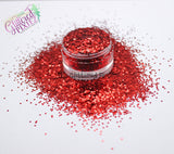 SCARLET SKY 1mm hexagon glitter- Heavy Metallics-