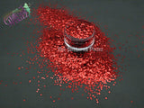 SCARLET SKY 1mm hexagon glitter- Heavy Metallics-